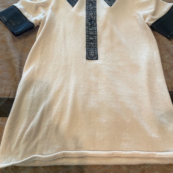 Marc Jacobs Ivory Cashmere Blend Unique Top Sweater XS Short Sleeved - Picture 5 of 10